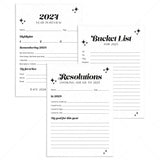 2025 New Year Resolution and Reflection Cards Printable by LittleSizzle