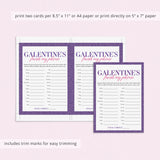 12 Printable Galentine Games