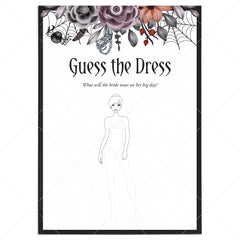 Halloween Bridal Shower Guess The Dress Cards Printable by LittleSizzle