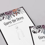 Halloween Bridal Shower Guess The Dress Cards Printable
