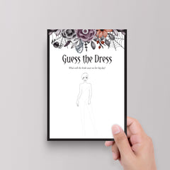 Halloween Bridal Shower Guess The Dress Cards Printable