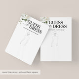 White Floral Guess The Wedding Dress Printable Game