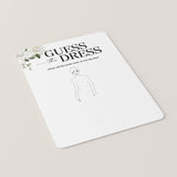 White Floral Guess The Wedding Dress Printable Game
