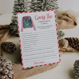 Ugly Sweater Christmas Trivia Game Printable