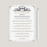 Black and Gold Halloween Trivia Printable by LittleSizzle