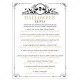 Black and Gold Halloween Trivia Printable by LittleSizzle