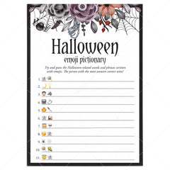 Halloween Theme Dinner Party Game Emoji Pictionary by LittleSizzle