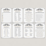 Popular Halloween Party Games Bundle Printable Black & Gold Skull by LittleSizzle