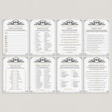 Popular Halloween Party Games Bundle Printable Black & Gold Skull by LittleSizzle
