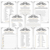 Popular Halloween Party Games Bundle Printable Black & Gold Skull by LittleSizzle