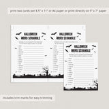 Adult Halloween Party Games Pack Black & White Instant Download