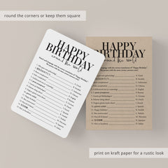 Happy Birthday Around The World with Answers Printable
