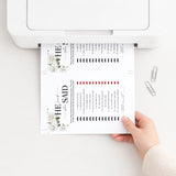 He Said She Said Game Questions for Couples Shower Printable