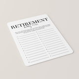 Retirement Party Game Hobby Race Printable