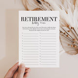 Retirement Party Game Hobby Race Printable