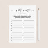 Printable Retirement Hobbies A-Z Race Game by LittleSizzle