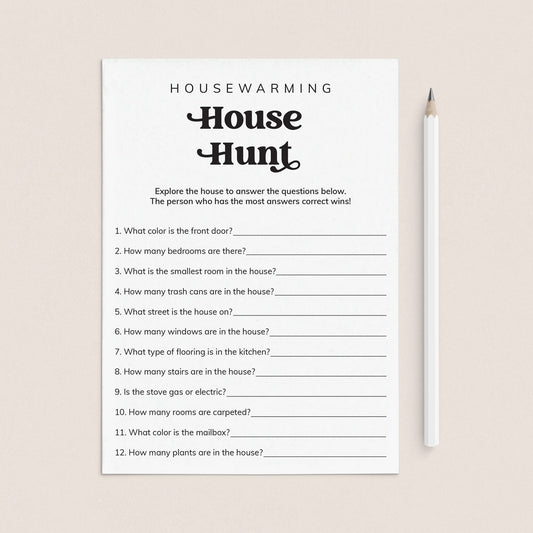 Housewarming House Hunt Printable by LittleSizzle