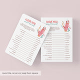 I Love You Around The World With Answer Key Printable
