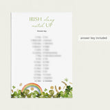 St Patricks Day Irish Slang Match-Up Game Printable