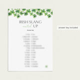 Irish Party Game Slang Match Up Printable