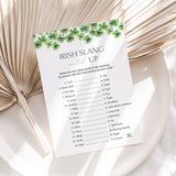 Irish Party Game Slang Match Up Printable