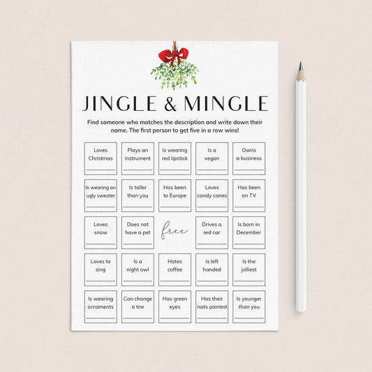 Christmas Icebreaker Bingo Find The Guest Printable by LittleSizzle