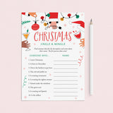 Printable Christmas Party Icebreaker Game Jingle and Mingle by LittleSizzle