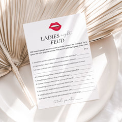 Ladies Night Feud Questions and Answers Printable
