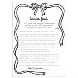 Ladies Feud Printable Ladies Night Game by LittleSizzle
