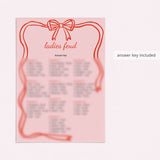 Pink Wavy Border Ladies Feud Game with Answers Printable