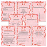 Printable Ladies Night Games Coquette Wavy Border by LittleSizzle