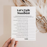 Let's Talk Numbers Game with Answers Printable