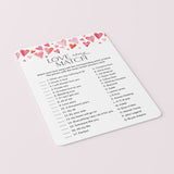 Love Song Match Game Printable with Answers