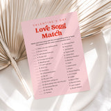 Printable Valentine Love Song Match Game with Answers