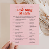 Printable Valentine Love Song Match Game with Answers