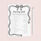Valentine's Day Games Printable Black Bow Theme