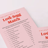 Printable Valentine Love Song Match Game with Answers