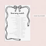 Printable Love Songs Matching Game