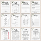 65th Anniversary Games Printable Floral Married in 1961 by LittleSizzle