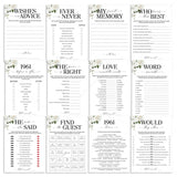 65th Anniversary Games Printable Floral Married in 1961 by LittleSizzle