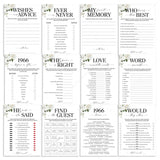 60th Anniversary Games Printable Floral Married in 1966 by LittleSizzle