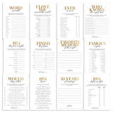 Married In 1974 51st Wedding Anniversary Party Games Bundle Golden by LittleSizzle