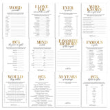 Married In 1975 50th Wedding Anniversary Party Games Bundle Golden by LittleSizzle