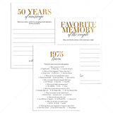 50th Anniversary Party Games Married in 1975 Printable by LittleSizzle