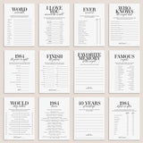 Married in 1984 40th Wedding Anniversary Party Games Bundle by LittleSizzle