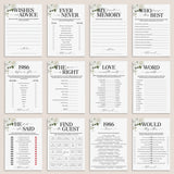 40th Anniversary Games Printable Floral Married in 1986 by LittleSizzle