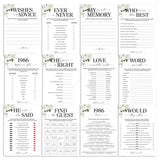 40th Anniversary Games Printable Floral Married in 1986 by LittleSizzle