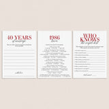 40th Anniversary Party Games Married in 1986 Ruby Wedding by LittleSizzle