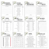 30th Anniversary Games Printable Floral Married in 1996 by LittleSizzle