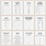 Married in 2000 25th Wedding Anniversary Party Games Bundle by LittleSizzle